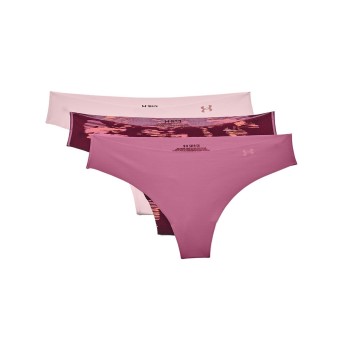 Under Armour Trusser 3P Pure Stretch Thong Rosa Mønster  X-Small Dame