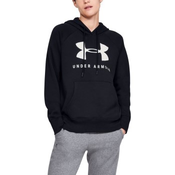 Under Armour Rival Fleece Sportstyle Hoodie Sort Medium Dame