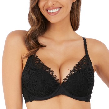 Wacoal Bh Raffine Plunge Push Up Bra Sort A 80 Dame