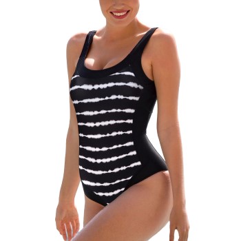 Wiki Isabella Classic Swimsuit Sort Mønster 38 Dame