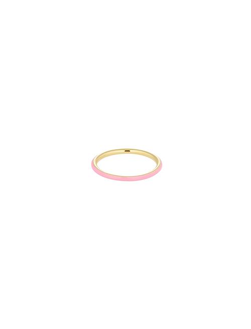 Classic Stack Ring Design Letters Pink