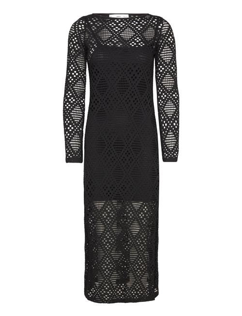 Mango Geometric-Pattern Openwork Dress Mango Black