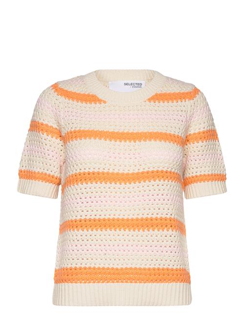 Slfalby Ss Knit O-Neck Selected Green
