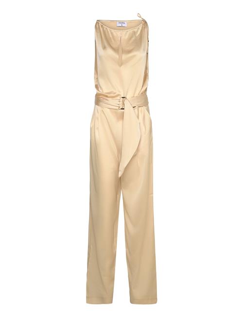 Filippa K Belted Satin Jumpsuit Filippa K Cream