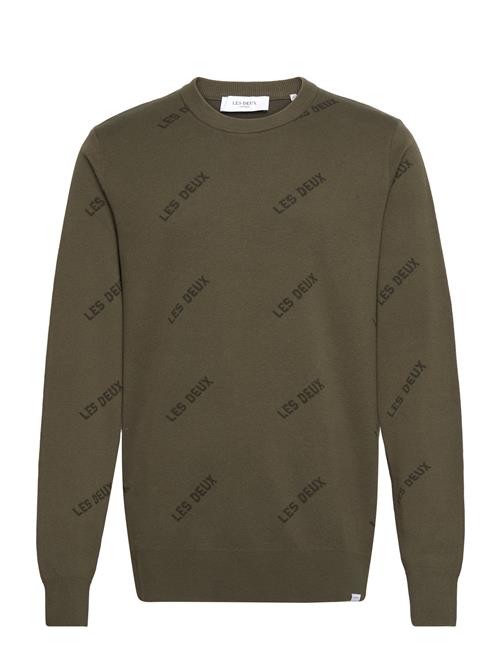 Les Deux Les Deux Logo Cotton Knit Les Deux Khaki