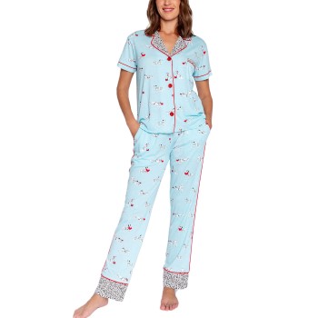 PJ Salvage Dalamatian Dog Pyjama Blå Small Dame