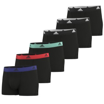 adidas 6P Active Flex Cotton Trunks Sort bomuld Large Herre