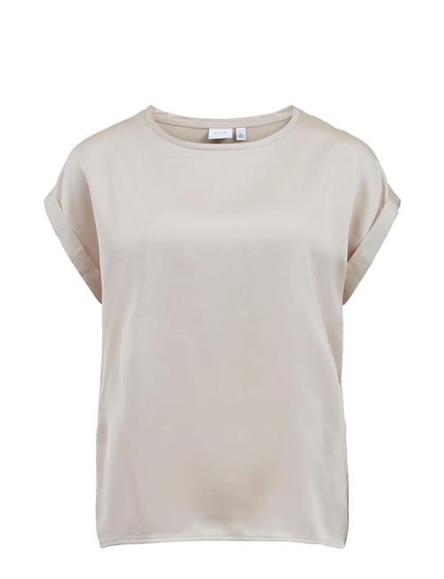 Viellette S/S Satin Top - Noos Vila Cream