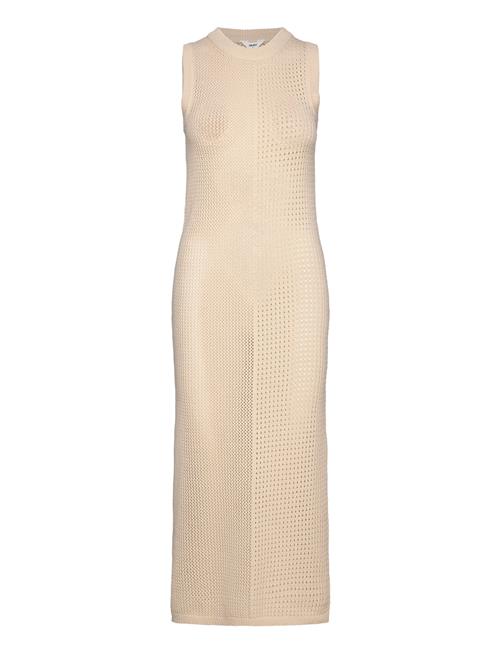 Object Objpalia S/L Knit Dress 126 Object Beige