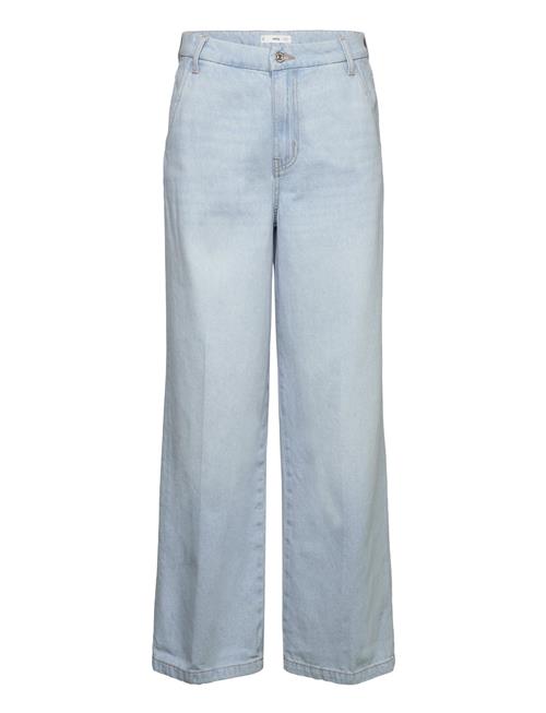 Mid-Rise Straight Jeans Mango Blue