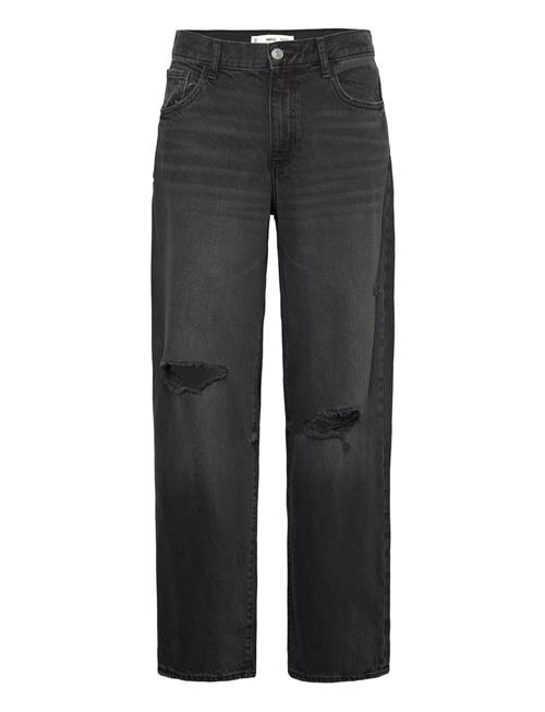 Se Mango Decorative Ripped Wideleg Jeans Mango Grey ved Booztlet