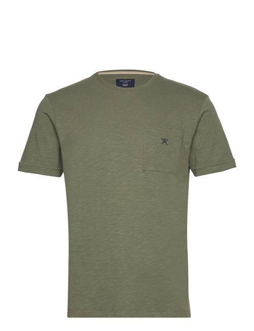 Hackett London Ctn Linen Pocket Tee Hackett London Khaki