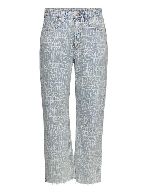 Se Zoey Printed Jean AllSaints Blue ved Booztlet