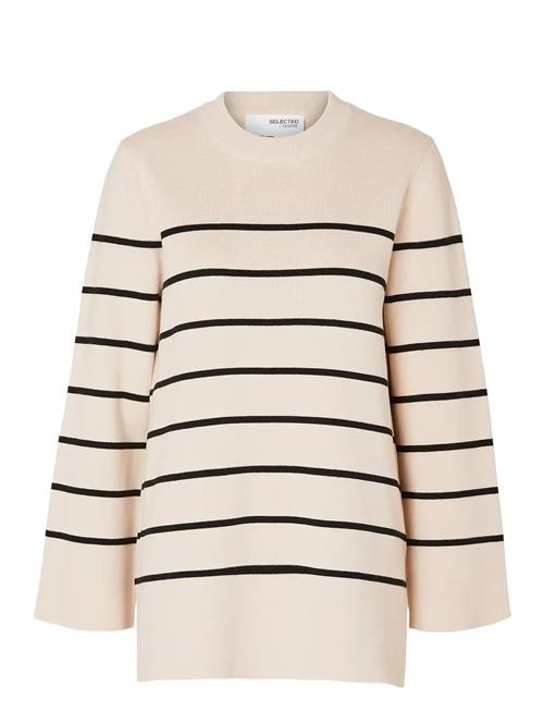 Slfliva Ls Long Knit O-Neck Noos Selected Cream