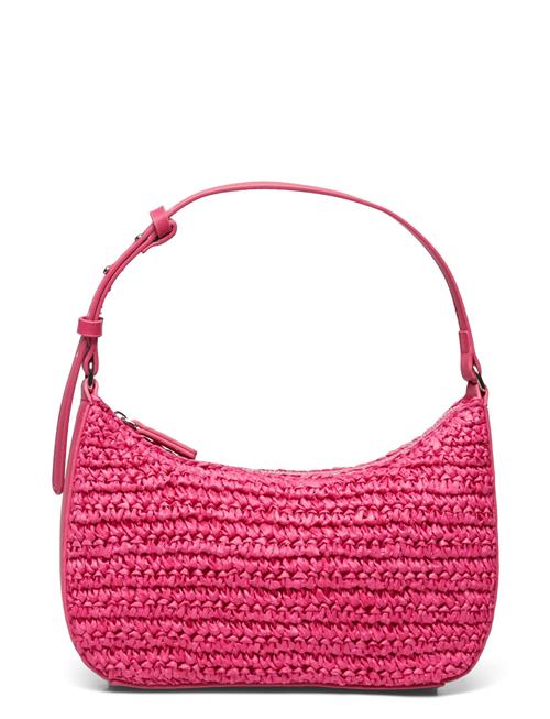 Mango Natural Fibre Shoulder Bag Mango Pink