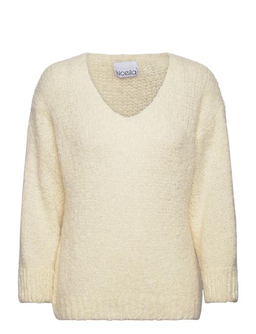 Se Noella Fora Knit V-Neck Sweater Noella White ved Booztlet