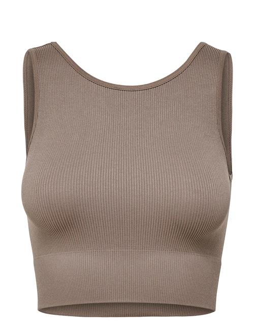 Onpjaia Un Sl Seam Short Top Noos Only Play Brown