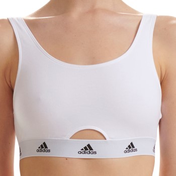 adidas Bh Scoop Bralette Hvid bomuld Small Dame