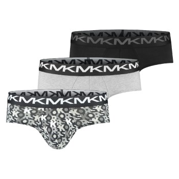 Michael Kors 3P Fashion Low Rise Brief Sort/Hvid bomuld Small Herre