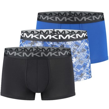 Michael Kors 3P Stretch Factor Trunks Sort/Marine/Hvid bomuld Large Herre