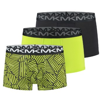 Michael Kors 3P Stretch Factor Trunks Sort/Gul bomuld Large Herre