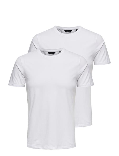 Onsbasic Slim O-Neck 2-Pack Noos ONLY & SONS White