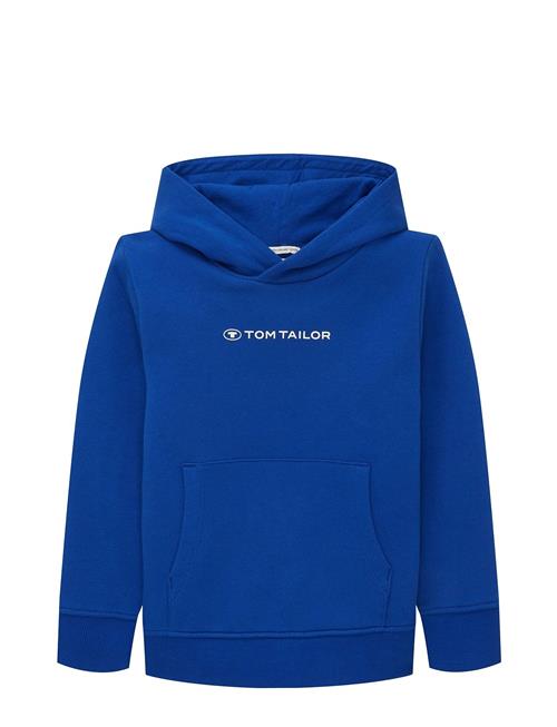 Se Tom Tailor Printed Hoodie Tom Tailor Blue ved Booztlet