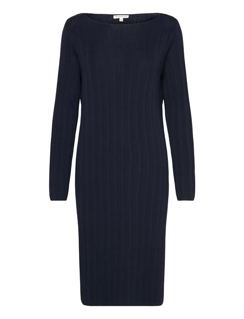 Dress Knitted Rib Plissee Tom Tailor Blue