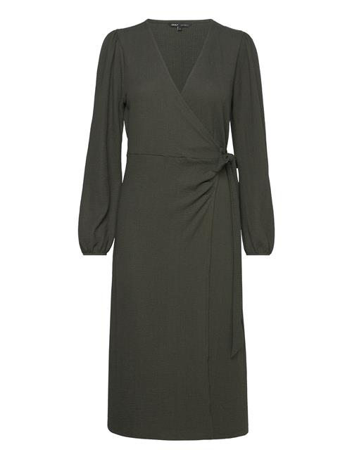 ONLY Onlmerle L/S Wrap Midi Dress Jrs ONLY Green