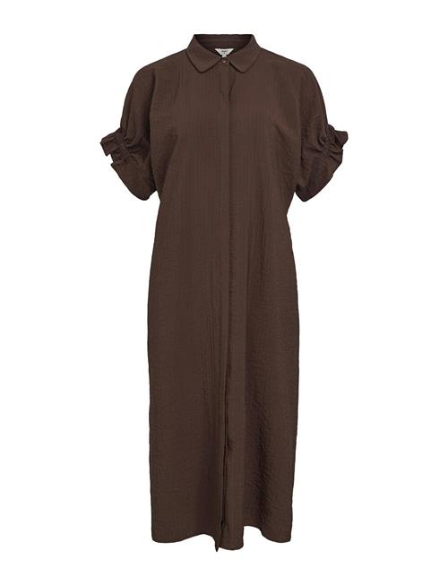 Object Objcif Tiana Ss Midi Dress E Ss Fair 23 Object Brown