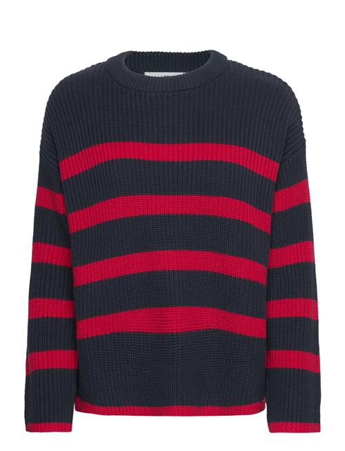 Slfbloomie Ls Knit O-Neck Noos Selected Femme Navy