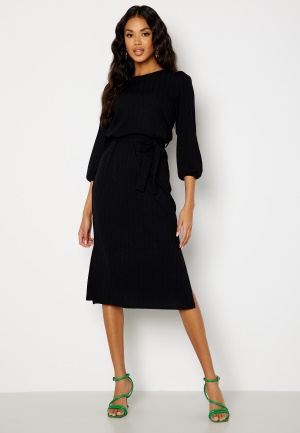 Happy Holly Caroline rib dress Black 44/46