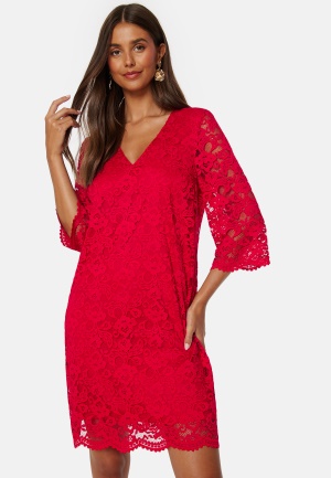 Happy Holly Belinda lace dress Red 32/34