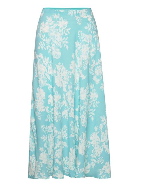 Mango Floral Long Skirt Mango Blue