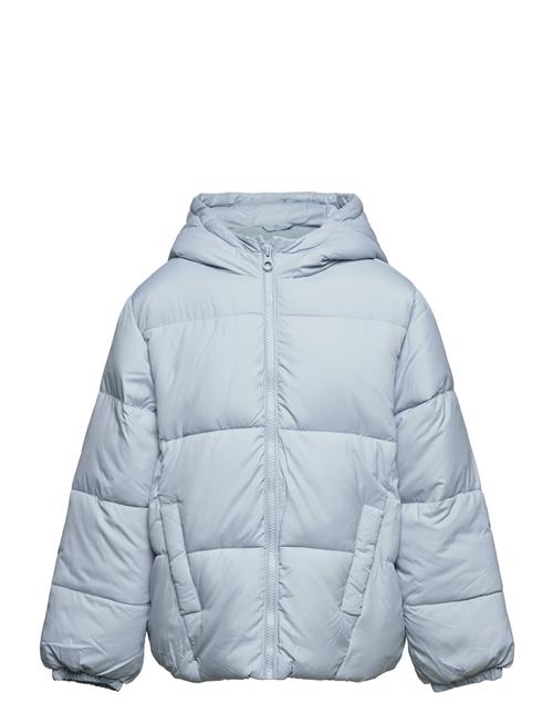 Mango Hood Quilted Coat Mango Blue