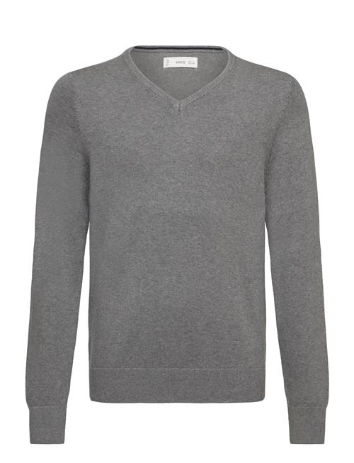 Mango V-Neck Sweater Mango Grey