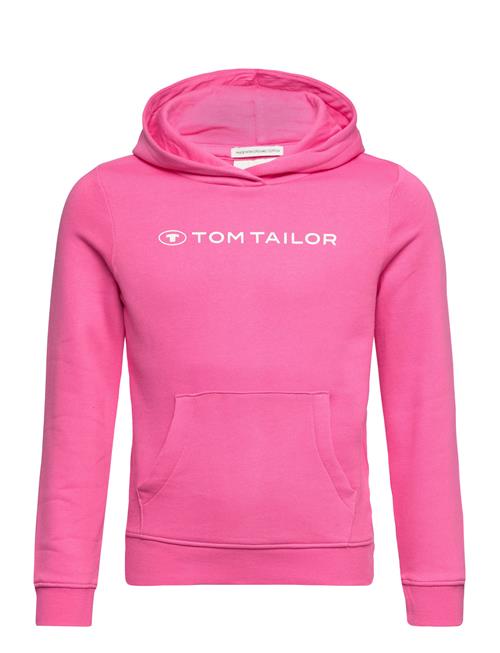 Se Tom Tailor Printed Sweatshirt Tom Tailor Pink ved Booztlet