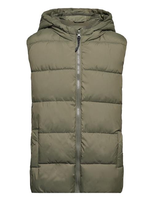 Se Mango Padded Fleece Gilet Mango Khaki ved Booztlet