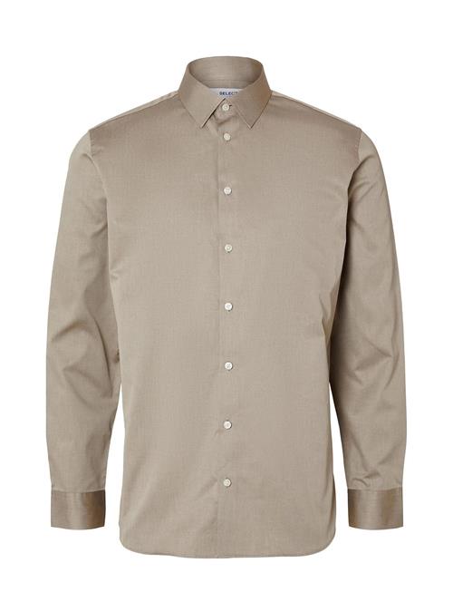 Selected Homme Slhslimethan Shirt Ls Classic Noos Selected Homme Beige