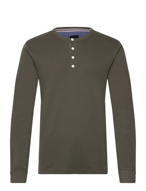 Lindbergh Solid Gradad W Contrast Fabric L/S Lindbergh Green