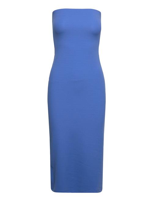 Mango Strapless Dress Mango Blue