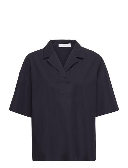 Mango Short Sleeved Cotton Shirt Mango Navy