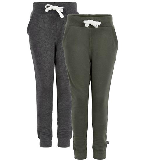 Se Minymo Minymo Sweatpants - 2-pak - KoksgrÃ¥/Army ved KidsWorld