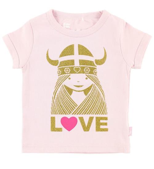 DanefÃ¦ DanefÃ¦ T-shirt - DaneAlva - Lys Rosa m. Love Freja