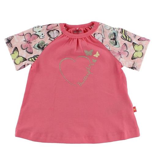 Se Me Too T-shirt - Pink m. Sommerfugle ved KidsWorld