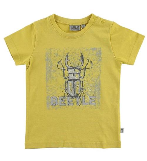 Se Wheat T-shirt - StÃ¸vet Gul m. Bille ved KidsWorld