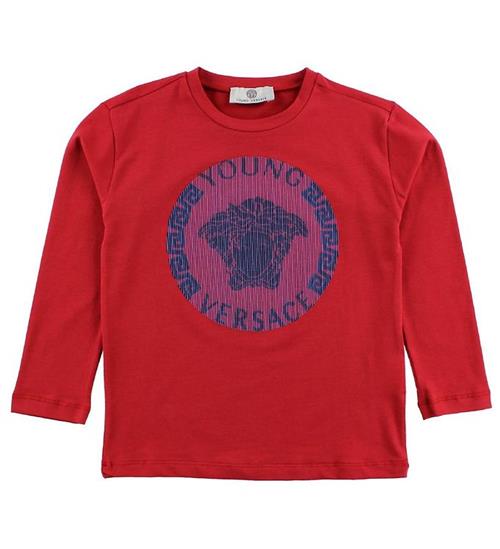 Se Versace Young Versace Bluse - RÃ¸d m. Logo ved KidsWorld