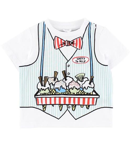 Stella McCartney Kids Stella McCartney Kids T-shirt - Hvid m. IssÃ¦lger