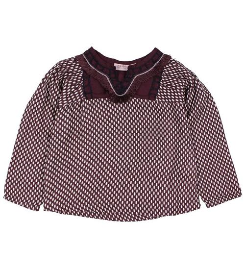 Se Noa Noa miniature Bluse - Bordeaux m. Prikker ved KidsWorld