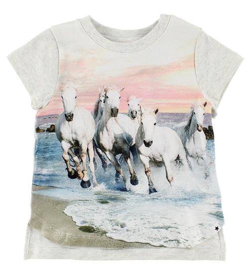 Se Molo Molo T-Shirt - Erin - White Horses ved KidsWorld